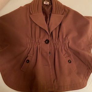 Camel cape jacket